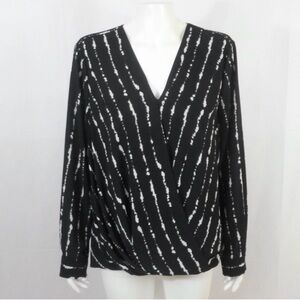 Vince Camuto Black and White Striped Blouse